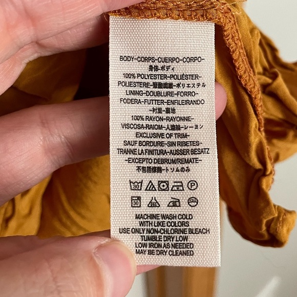 Free People Morning Light Mini Dress in Yellow Size 6 - Picture 10 of 11